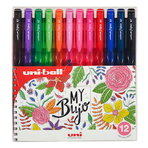 Uni Signo RT1 0.7mm Floral Retractable Pens Set of 12