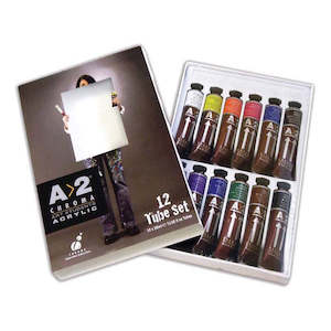 Chroma: A2 Acrylic Lightfast Heavybody Paints Set of 12 X 20ml