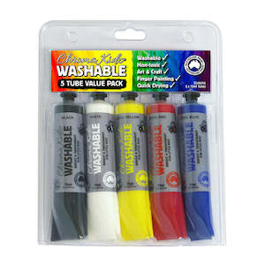 Chroma Kidz Washable Acrylic Paints Set of 5 X 75ml