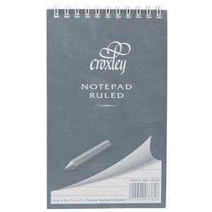 Journals Sketch And Notebooks: Croxley Notebook Compact Top Opening 100x165mm Grey Cover 50 Leaf