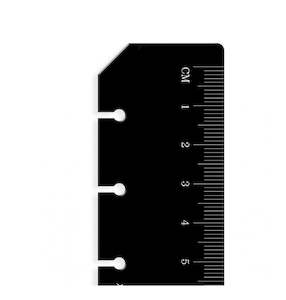 Filofax Ruler Page Marker Black A4