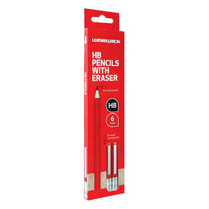 Pencil Case Backpack: Warwick Hb Pencil With Eraser Pack Of 6