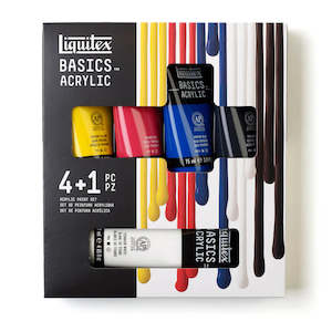 Liquitex: Liquitex Basics Acrylic Paints Set Of 4 X 75ml + 118ml