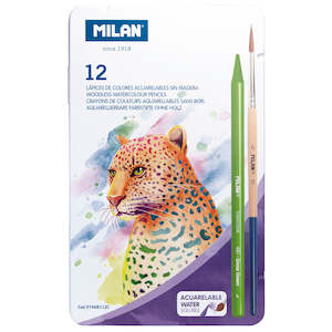 Milan: Milan Wood Free Watersoluble Colouring Pencils Set of 13