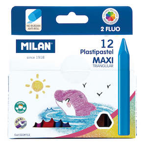 Milan Maxi Triangular Plastipastels Set of 12
