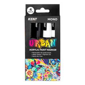 Kent Urban Acrylic Paint Marker - Mono Set of 4