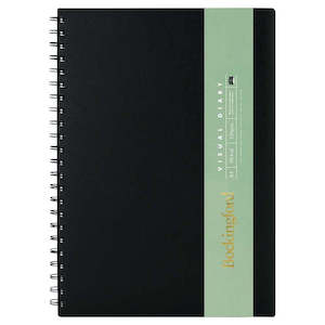 Bockingford: Bockingford A4 60 Leaf 120gsm Visual Diaries Black Paper