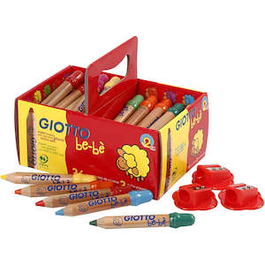 Giotto: Giotto Be-Be Large Wooden Pencils With Sharpeners School Pack of 36