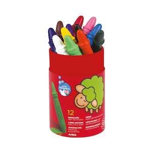 Giotto Be-Be Large Wax Crayons Pot of 12