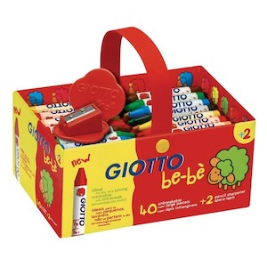 Giotto Be-Be Large Wax Crayons School Pack of 40
