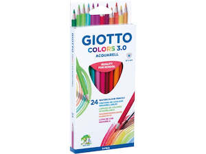 Giotto: Giotto 3.0 Assorted Aquarell Colouring Pencils Pack of 24