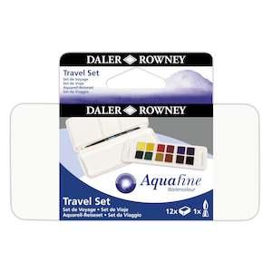 Daler Rowney Aquafine 12 Half Pan Paint Travel Set