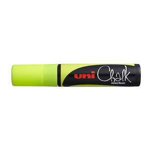 Uni Ball: Uni Chalk Marker 15.0mm Chisel Tip Fluoro Yellow PWE-17K