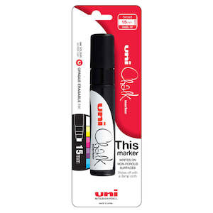 Uni 15.0mm Chisel Tip Black Chalk Marker