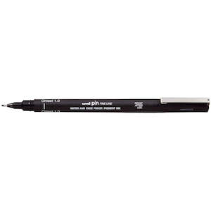 Uni Ball: Uni Pin Permanent Chisel Tip Black Fineliners