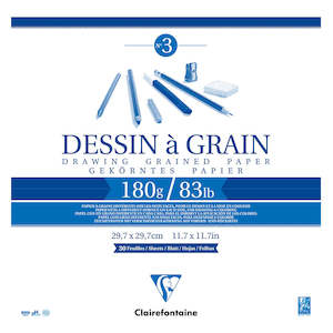 Clairefontaine: Clairefontaine Drawing Pad Grain 28x28cm 180g 30sh