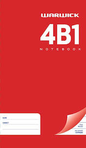 Back To School: Warwick Notebook 4b1 64 Leaf Ruled 7mm 165x100mm