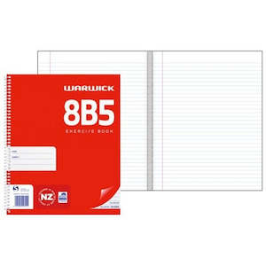 Back To School: Warwick Notebook 8b5 50 Leaf Spiral Ruled 7mm 255x205mm