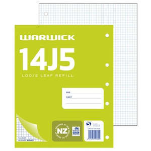 Back To School: Warwick Refill 14j5 Loose Leaf 40 Leaf 5mm Quad 255x205mm