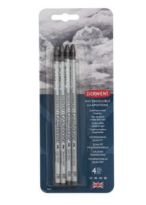 Derwent: Derwent Watersoluble Graphitone Blister Pack Of 4