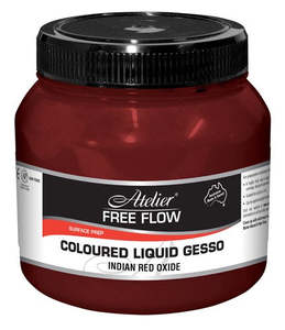 Paints Painting Accessories Mediums: Atelier Free Flow Coloured Liquid Gesso 250ml