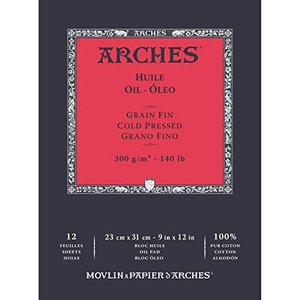 Arches Oil 300gsm 12 Sheets Cold Pressed Pads