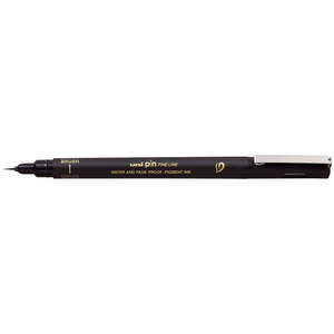 Uni Pin Permanent Ultra Fine Brush Tip Black Fineliner