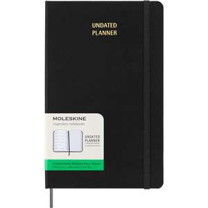 Moleskine: Moleskine Undated Planner Weekly + Notes Large Black