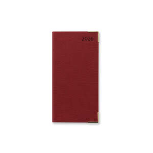Letts of London Diary Connoisseur Slim Week to View English Red 2026