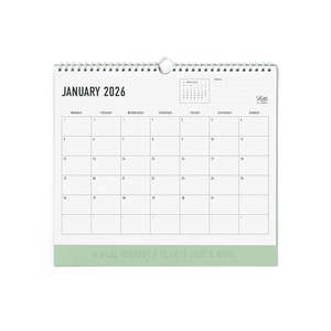 Letts Of London: Letts of London Wall Calendar Conscious 300x270mm Sage 2026