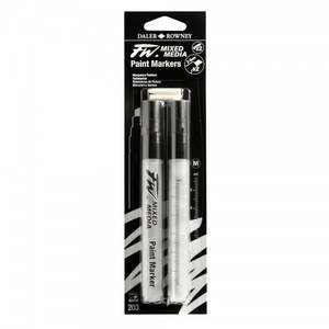 Daler Rowney FW Mixed Media Paint Marker 2-6mm Set Of 2