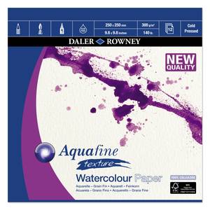 Display Surface Supplies: Daler Rowney Aquafine 12 Sheet Pad 25x25cm