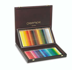 Caran d'Ache Prismalo Aquarelle Pencils Wooden Box Set of 80