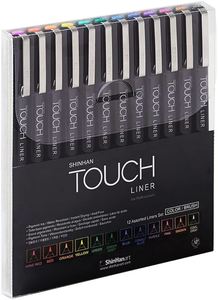 Calligraphy Writing: ShinHan Touch Liner Set of 12 Colours Brush