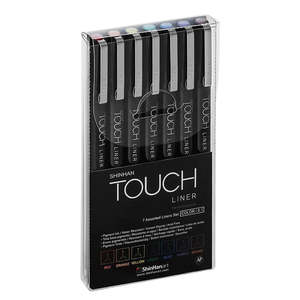 ShinHan Touch Liner Set of 7 Colours 0.1MM