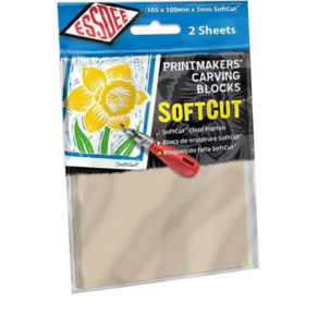 Printmaking Screen Printing Block Printing: Essdee Softcut Block 100x105mm - Pack Of 2