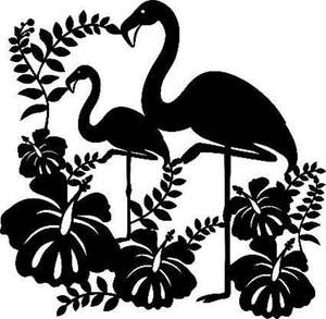 Marabu Plastic Silhouette Stencil Size 30x30cm - Flamingo