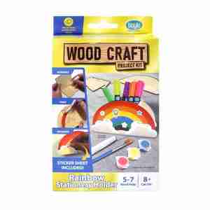 Kids Art Craft Learning: Boyle Rainbow Stationery Holder Wood Craft Project Kit