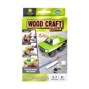 Kids Art Craft Learning: Boyle Wood Craft Project Kit Monster Truck