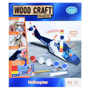 Kids Art Craft Learning: Boyle Wood Craft Project Kit Helicopter