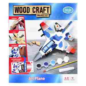 Kids Art Craft Learning: Boyle Jet Plane Wood Craft Project Kit