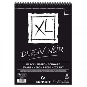 Canson XL Black 150gsm 40 Sheet Pads