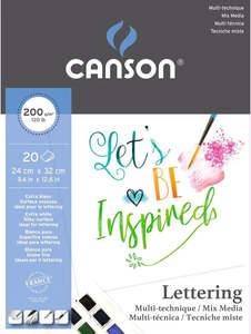 Canson: Canson Lettering 200gsm 24x32cm Pads