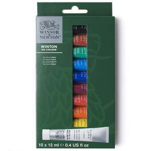 Winsor Newton: Winsor & Newton Winton 12ml Oil Paints Arrival Set Of 10