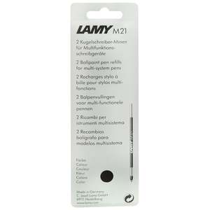 Lamy: Lamy Refill Ballpoint M21 (Pk 2) Black Hangsell