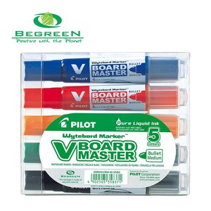 Pilot Begreen V Board Whiteboard Marker Bullet Assorted Pack Of 5