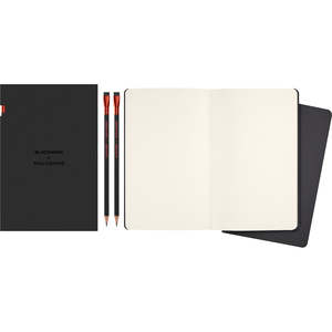 Moleskine LE Blackwing x MSK Set 2 Soft Pencils + 2 Plain Cahier (L)