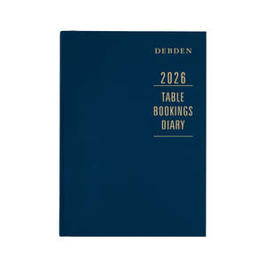 New Arrivals: Debden Diary Restaurant/Table Bookings A4 2 Pages to a Day Blue 2026