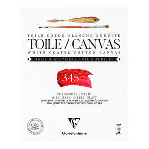 New Arrivals: Cotton Canvas Pad White 24x32cm 345g 10sh