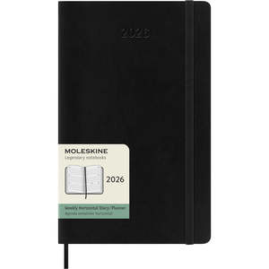 Moleskine: Moleskine Diary 12 Month Weekly Horizontal SC Large Black 2026